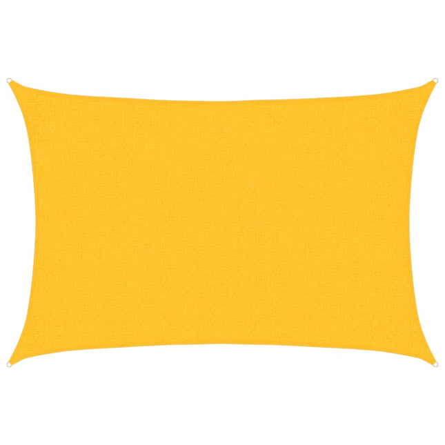solsejl 2x2,5 m 160 g/m² rektangulær HDPE gul