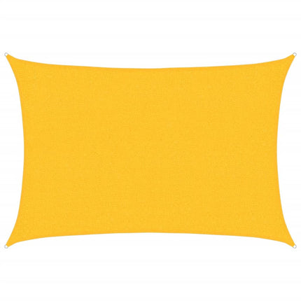 solsejl 2x3 m 160 g/m² rektangulær HDPE gul