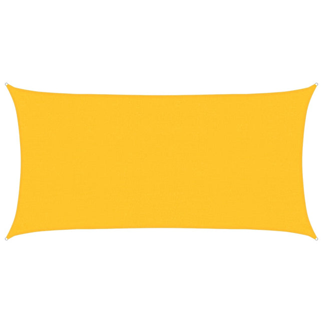 solsejl 2x3,5 m 160 g/m² HDPE rektangulær gul