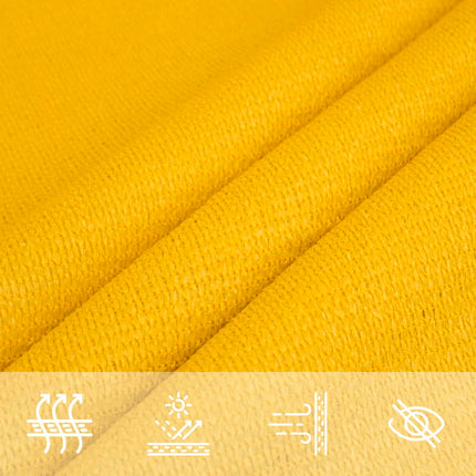 solsejl 2,5x3 m 160 g/m² HDPE gul