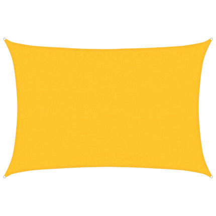 solsejl 3,5x3,5 m 160 g/m² HDPE rektangulær gul