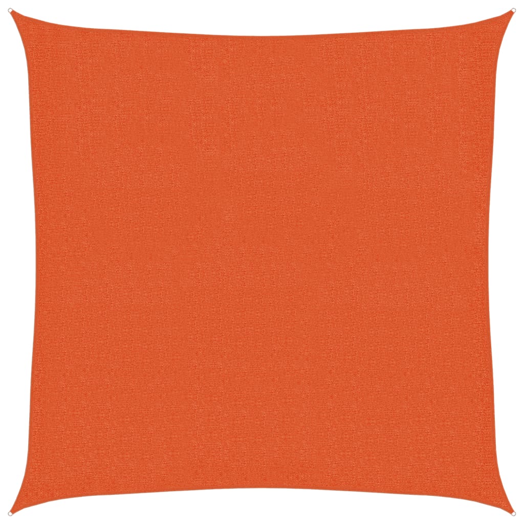 solsejl 2,5x2,5 m 160 g/m² HDPE orange