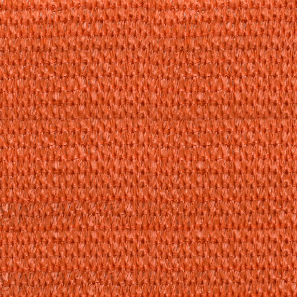 solsejl 3,6x3,6 m 160 g/m² HDPE orange
