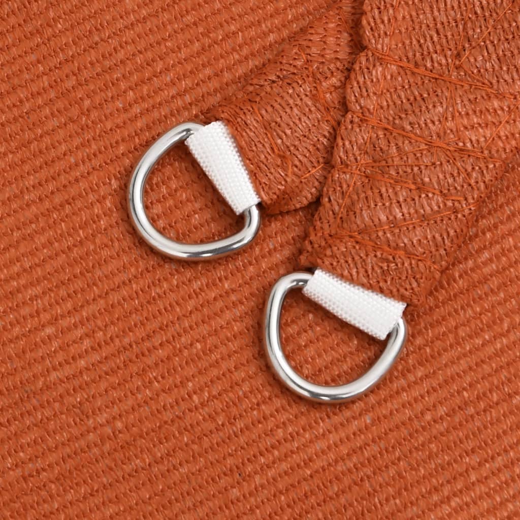 solsejl 7x7 m 160 g/m² firkantet HDPE orange