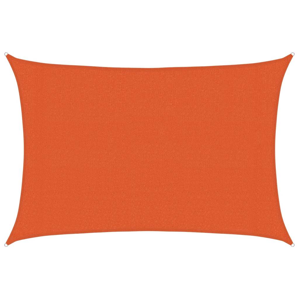 solsejl 3x4,5 m 160 g/m² HDPE rektangulær orange
