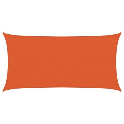 solsejl 3x6 m 160 g/m² HDPE rektangulær orange