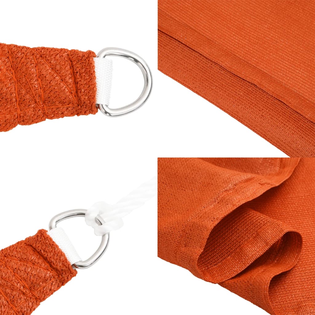 solsejl 160 g/m² 3,5x4,5 m HDPE orange