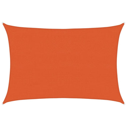 solsejl 4x5 m 160 g/m² HDPE rektangulær orange