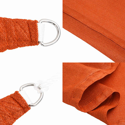 solsejl 3,6x3,6x3,6 m 160 g/m² trekantet HDPE orange