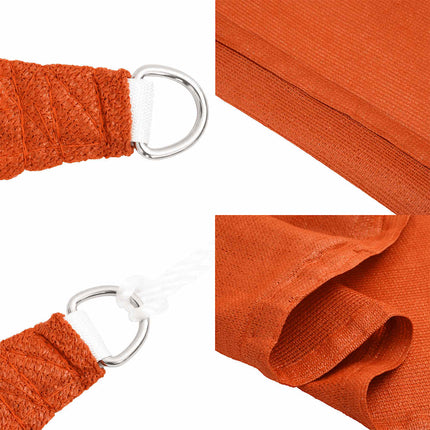 solsejl 3x4x4 m 160 g/m² trekantet HDPE orange