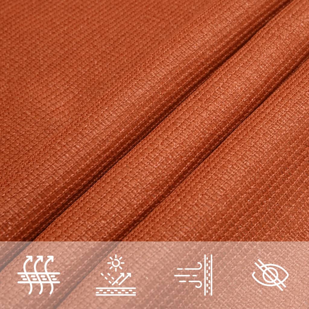 solsejl 4x4x4 m 160 g/m² HDPE orange