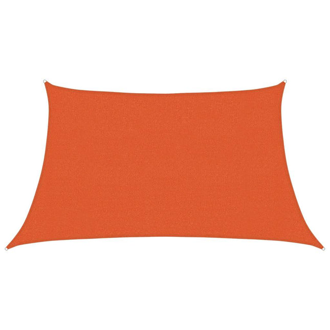 solsejl 160 g/m² 3/4x2 m trapezformet HDPE orange