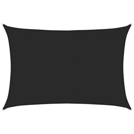 solsejl 3,5x4,5 m HDPE 160 g/m² sort