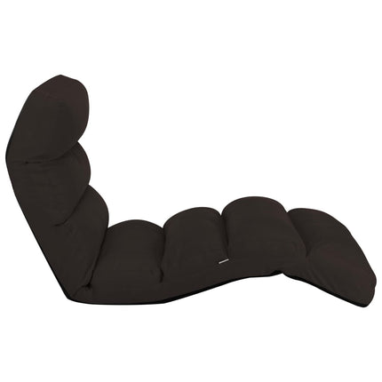 foldbar gulvstol kunstlæder brun