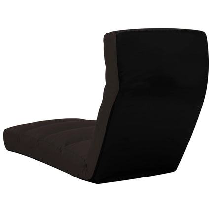 foldbar gulvstol kunstlæder brun