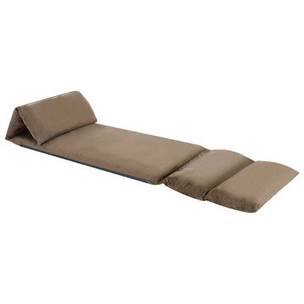 foldbar gulvstol mikrofiber gråbrun