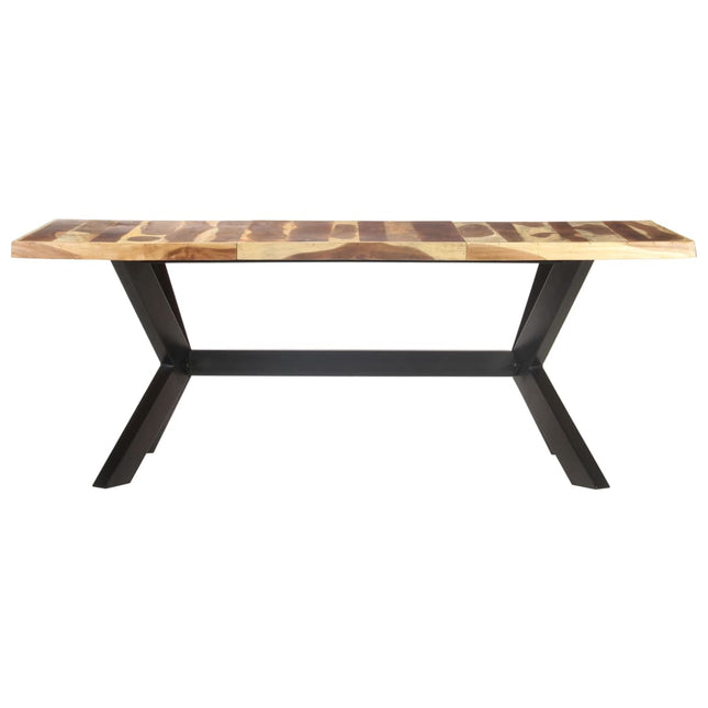 spisebord 200x100x75 cm massivt træ med honningfarvet finish