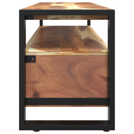 tv-skab 120x35x45 cm massivt træ med honningfarvet finish