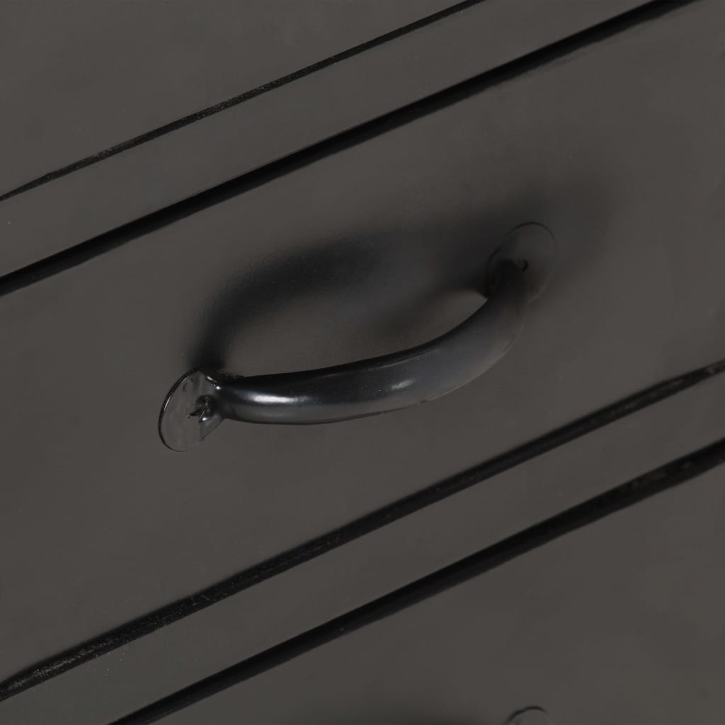 skænk 110x30x65 cm massivt ru mangotræ og stål