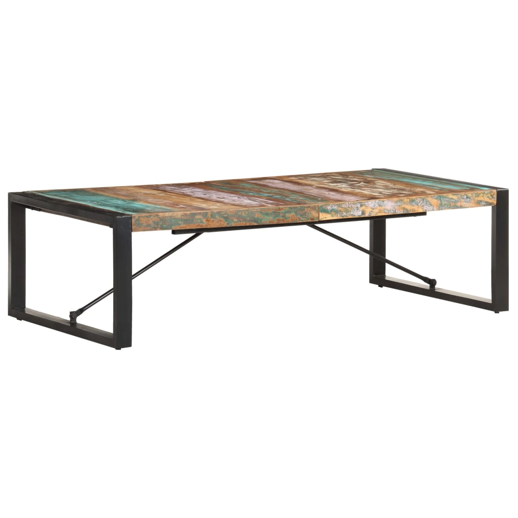 sofabord 140x70x40 cm massivt genbrugstræ