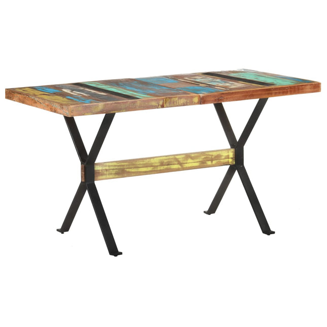 spisebord 140x70x76 cm massivt genbrugstræ