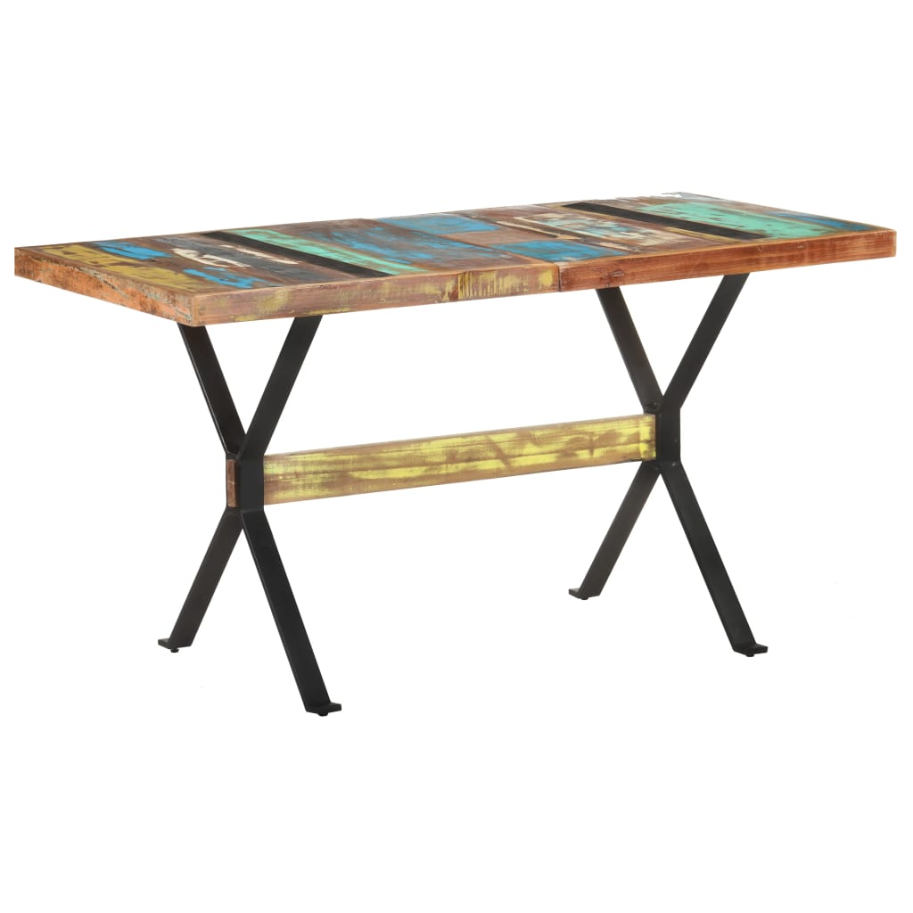 spisebord 140x70x76 cm massivt genbrugstræ