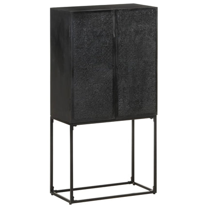 skænk 60x30x120 cm massivt akacietræ og mangotræ sort