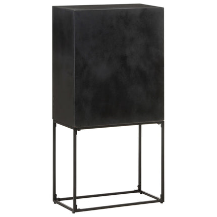 skænk 60x30x120 cm massivt akacietræ og mangotræ sort