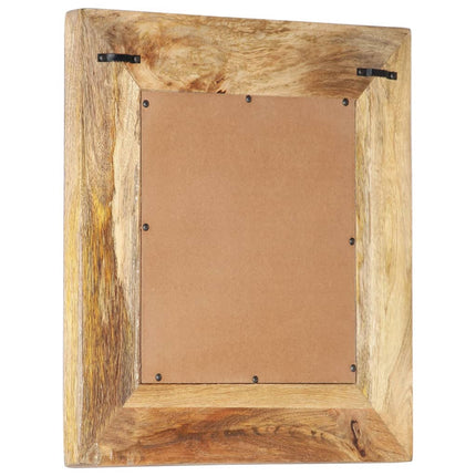 håndskåret spejl 50x50x2,6 cm massivt mangotræ