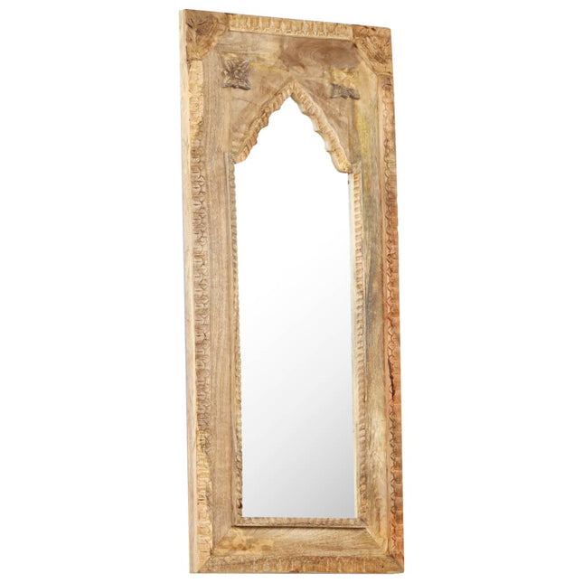spejl 50x3x110 cm massivt mangotræ