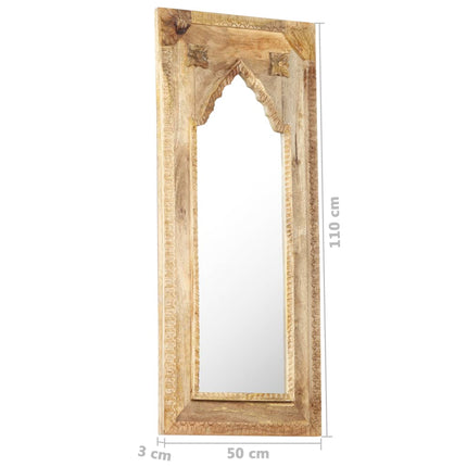 spejl 50x3x110 cm massivt mangotræ