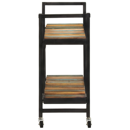 køkkenvogn 87x36x81 cm massivt genbrugstræ