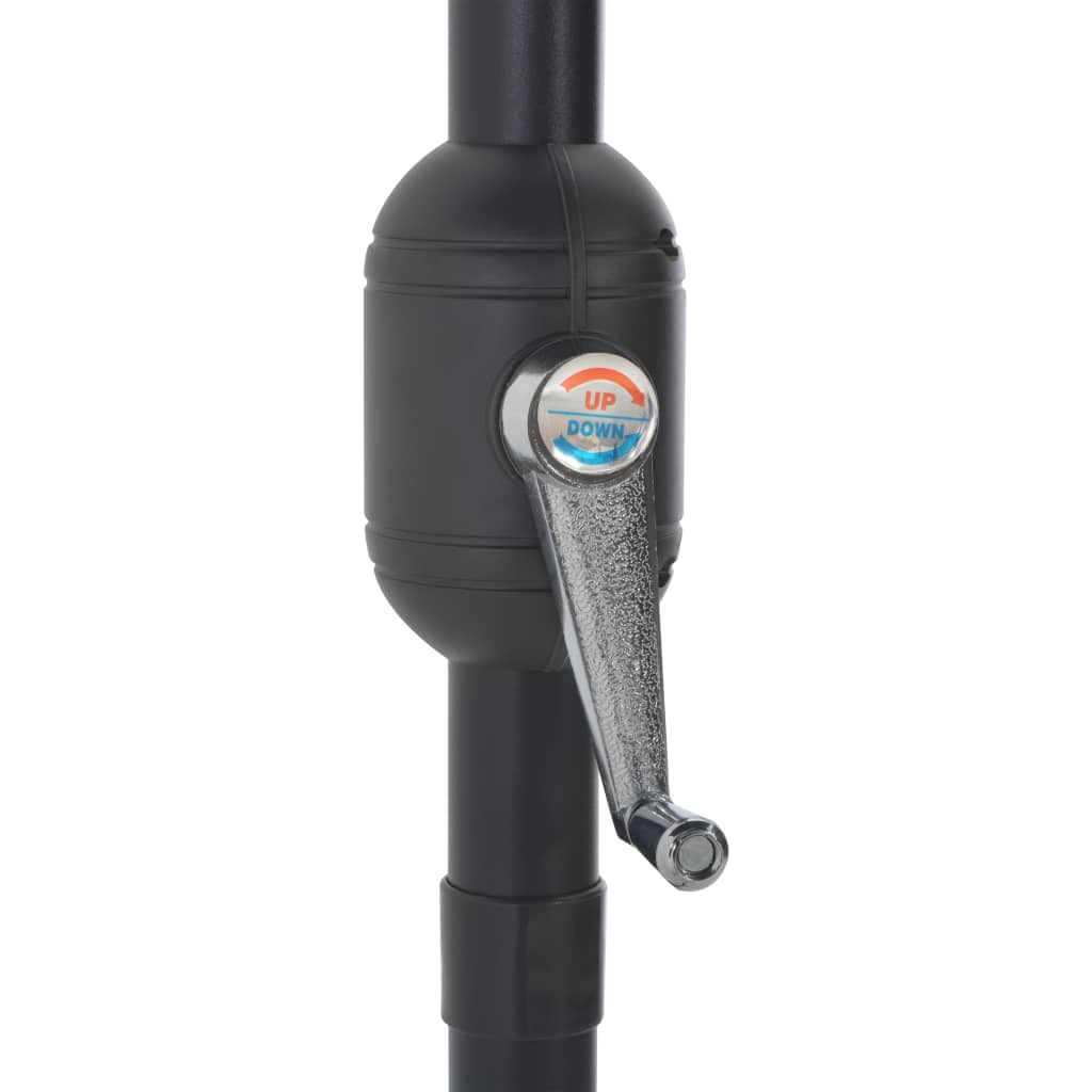 altanparasol med aluminiumsstang 270x144x222 cm halv sort