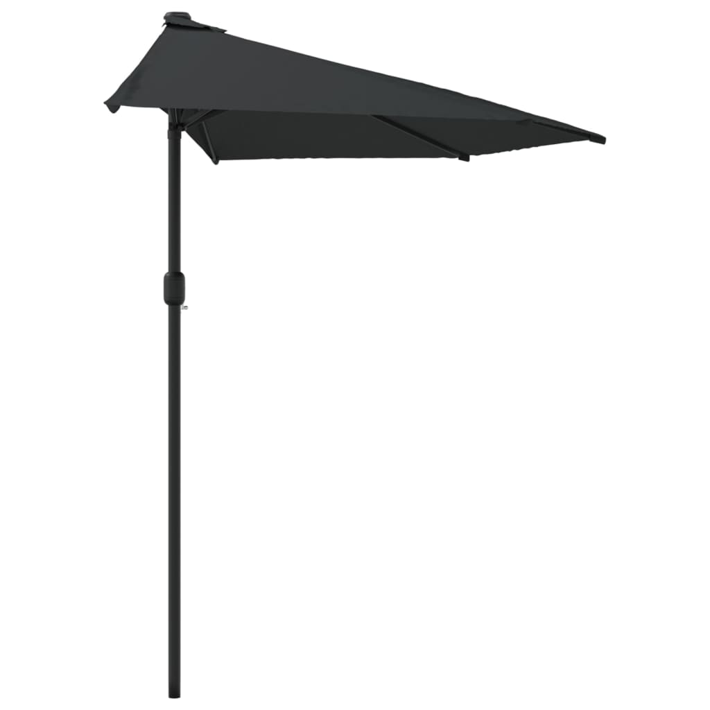 altanparasol med aluminiumsstang 300x155x223 cm halv sort