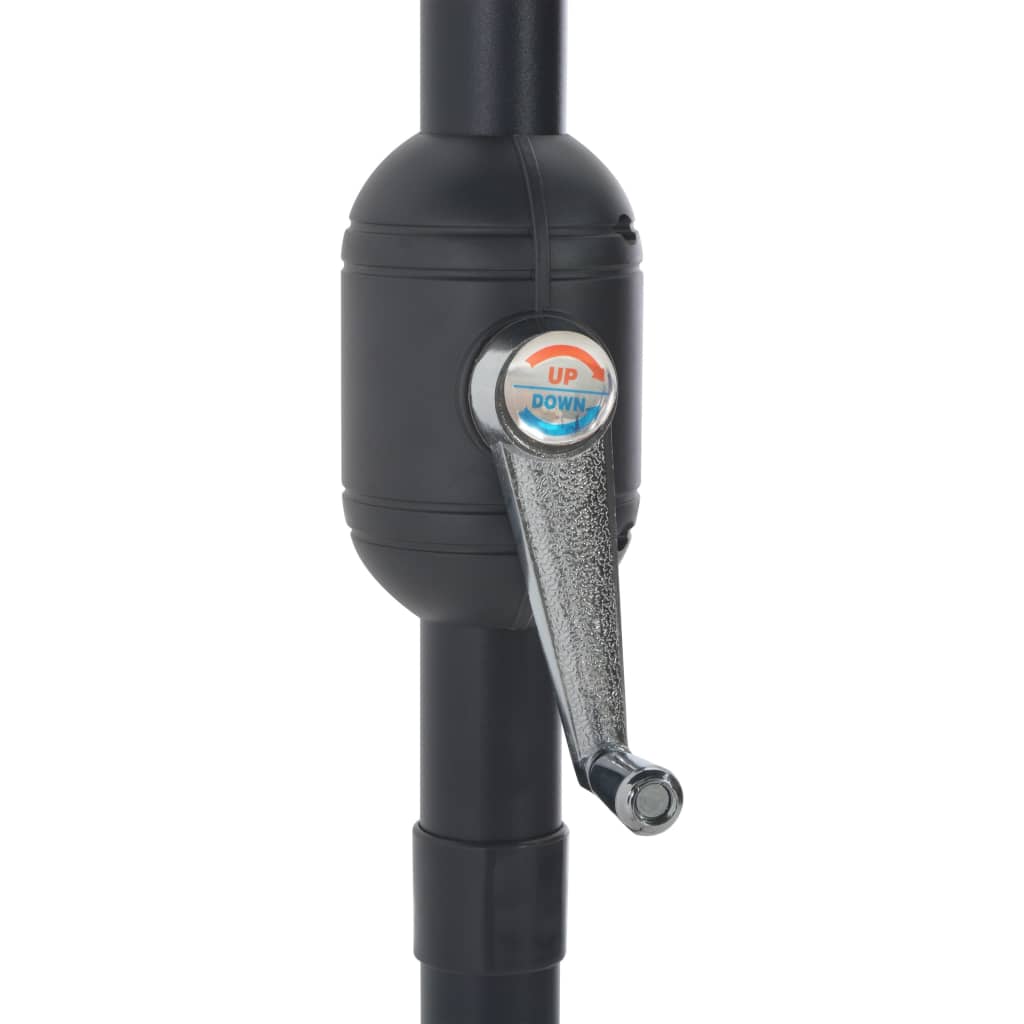 altanparasol med aluminiumsstang 300x155x223 cm halv sort