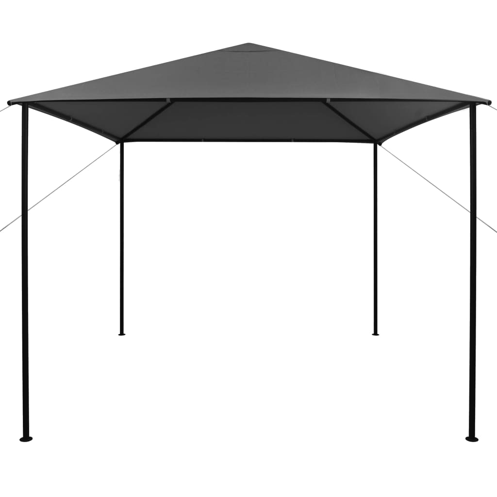 pavillon 3x3 m stof og stål 180 g/m² antracitgrå
