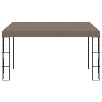 vægmonteret pavillon 4x3 m stof gråbrun