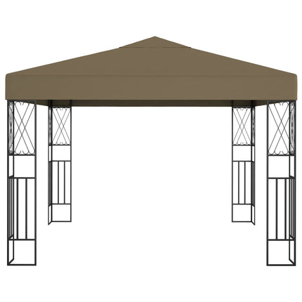 pavillon 3x3 m stof gråbrun