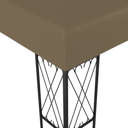 pavillon 3x3 m stof gråbrun