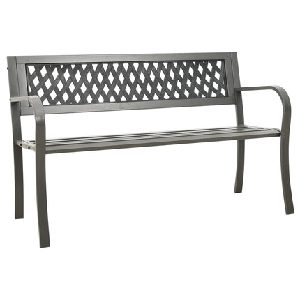 havebænk 125 cm stål grå