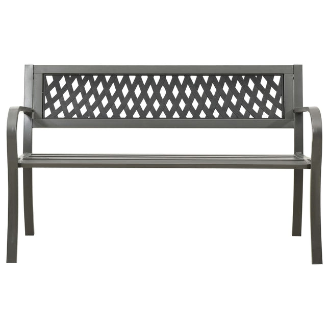 havebænk 125 cm stål grå