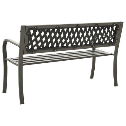 havebænk 125 cm stål grå