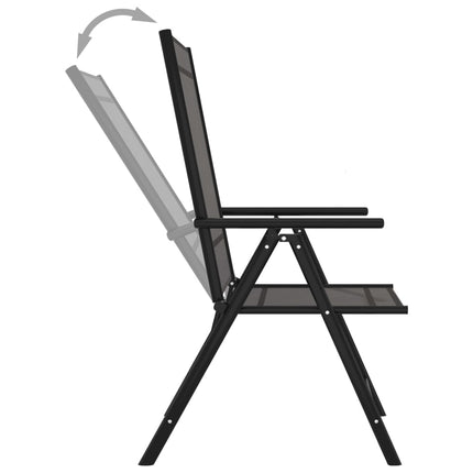 foldbare havestole 6 stk. textilene sort