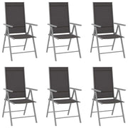 foldbare havestole 6 stk. textilene sort