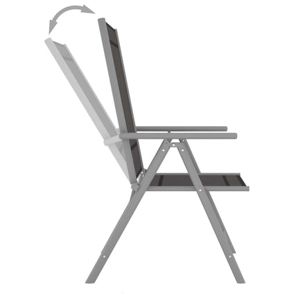 foldbare havestole 6 stk. textilene sort