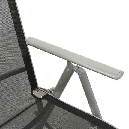 postitionsstole 2 stk. textilene og aluminium