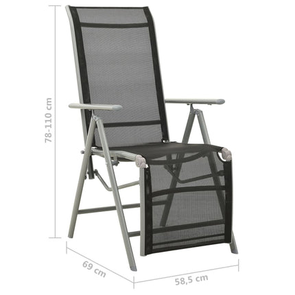 postitionsstole 2 stk. textilene og aluminium