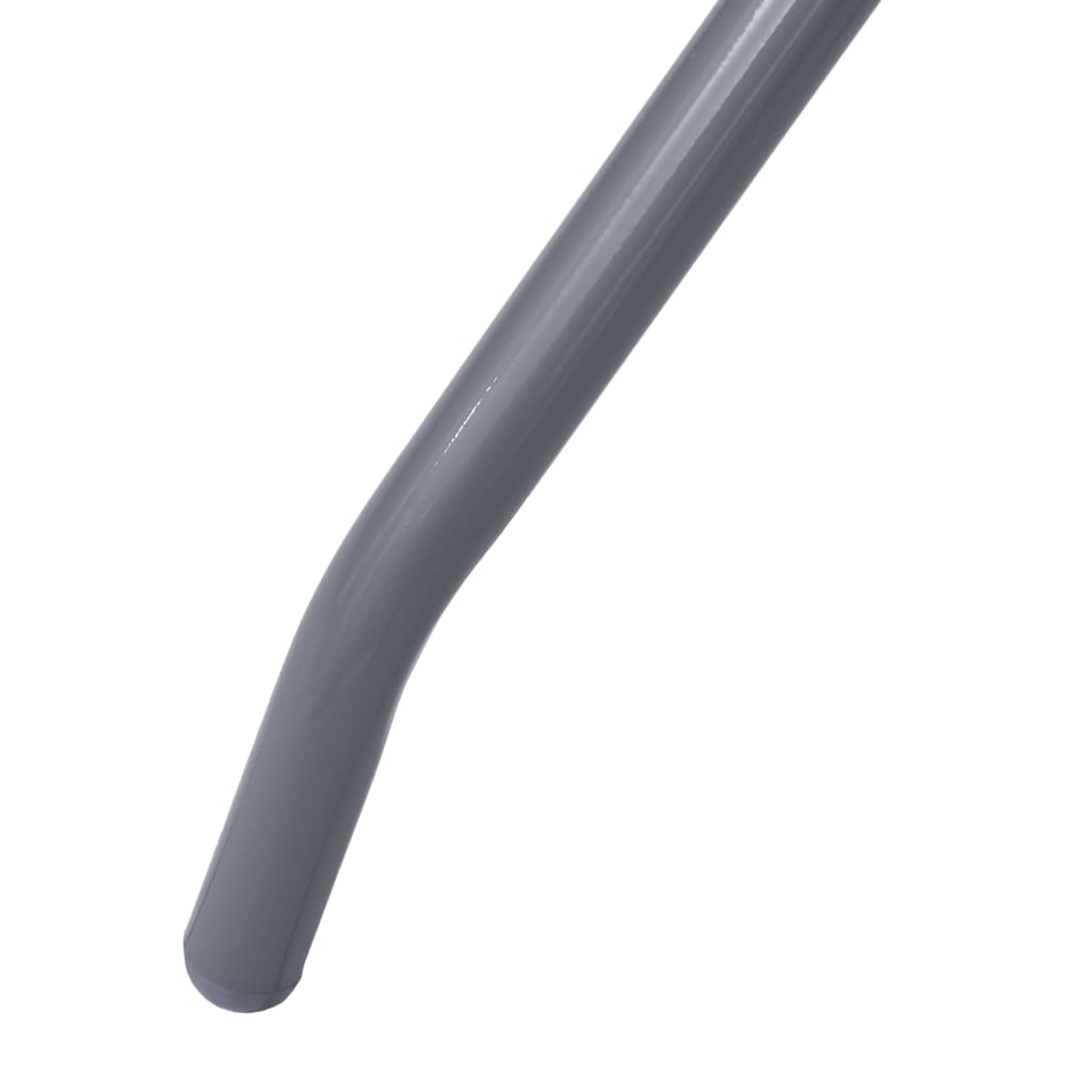 havebord 80 cm stål og glas lysegrå