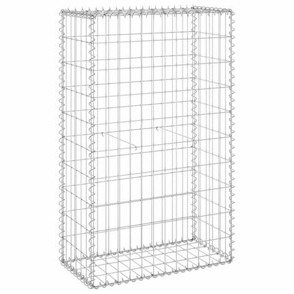 gabionvæg med dæksler 60x30x100 cm galvaniseret stål