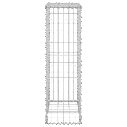 gabionvæg med dæksler 60x30x100 cm galvaniseret stål